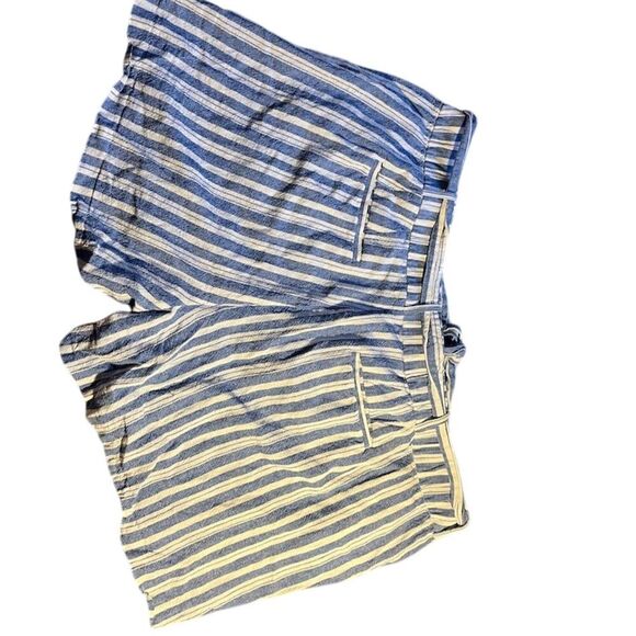 Lane Bryant Pants - Lane Bryant Blue and White Striped Trousers
